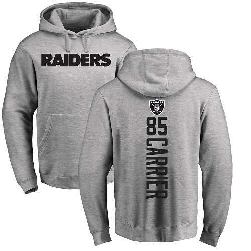 Men Oakland Raiders Ash Derek Carrier Backer NFL Football #85 Pullover Hoodie Sweatshirts